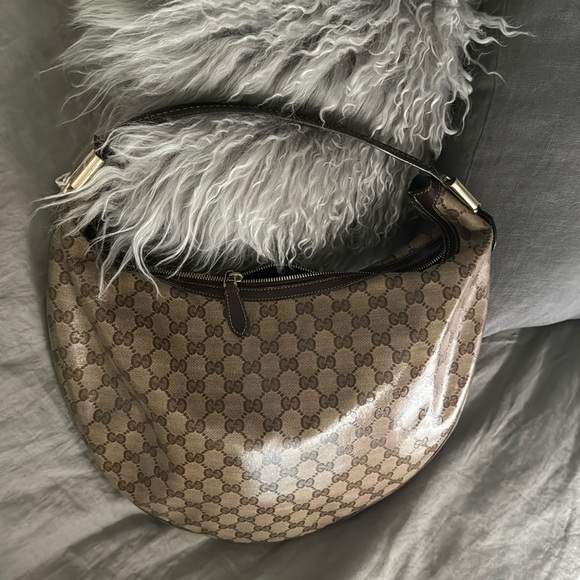 Gucci Brown Monogram Canvas Hobo Bag - Picture 5 of 15